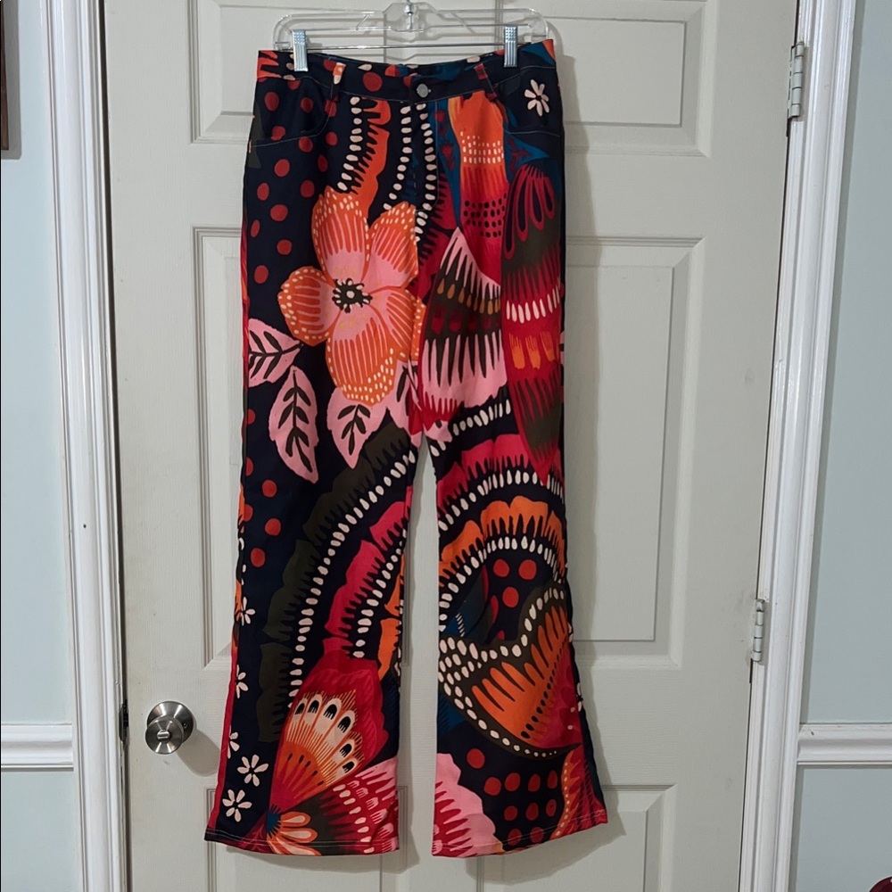 Floral Wide Leg Pants